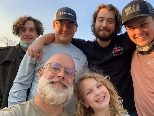 Logan Maienschein, owner of Clean Air Mosquito Control Bentonville, with his family in Bella Vista, Arkansas